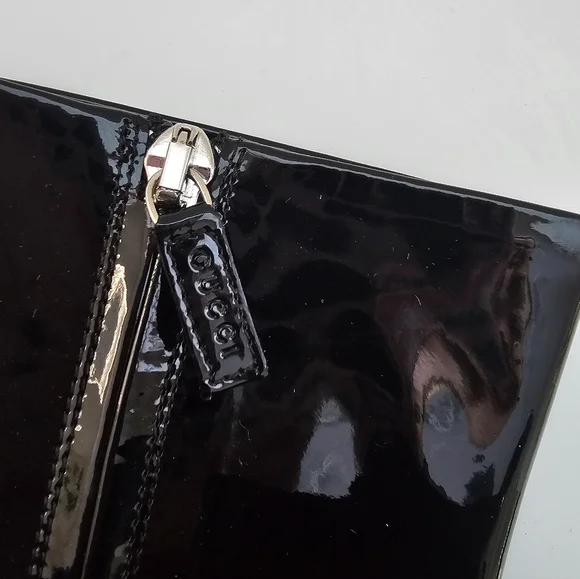 Gucci Black Patent Leather Buckle Combat Boots Size 39 With Anti Slip Sole - Picture 11 of 13